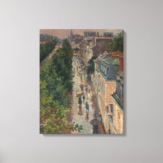 通りシーンinパリ，フランス(by Maximilien Luce) キャンバスプリント (正面)