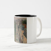 通りシーンinパリ，フランス(by Maximilien Luce) ツートーンマグカップ (正面右)