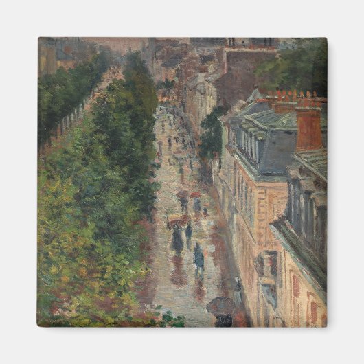 通りシーンinパリ，フランス(by Maximilien Luce) マグネット (正面)