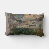 通りシーンinパリ,フランス(by Maximilien Luce) ランバークッション (裏面)