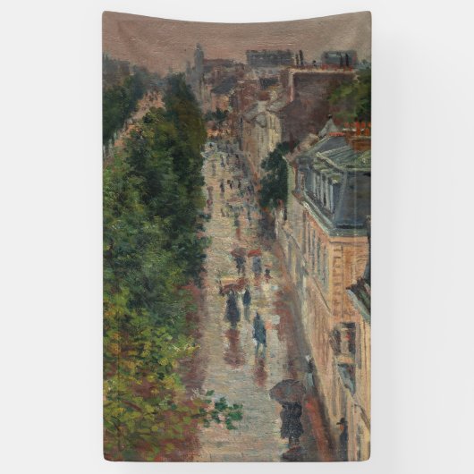 通りシーンinパリ，フランス(by Maximilien Luce) 横断幕 (縦)
