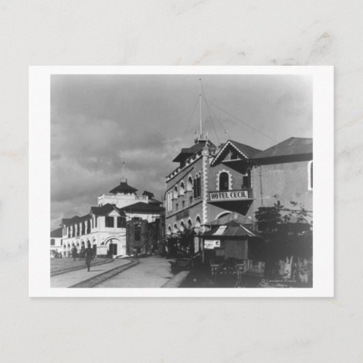 通りシーンinモンバサケニア写真 ポストカード (正面)