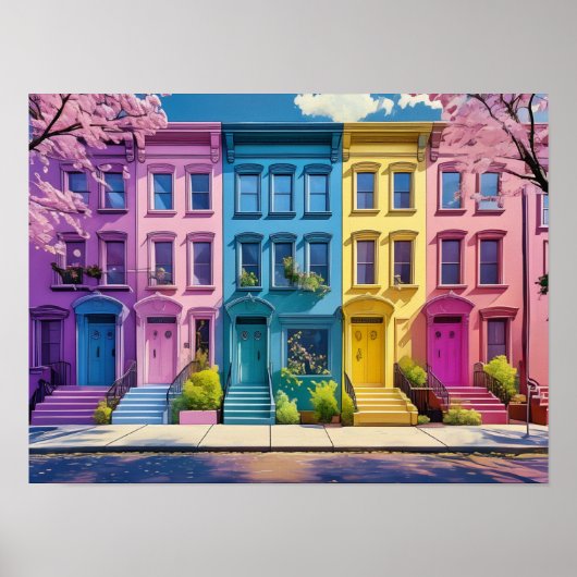 通りシーンNYC ポスター (正面)