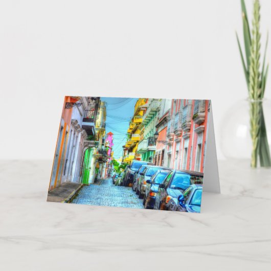 通りシーンSan Juan Greeting Card カード (正面)