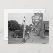 通りシーンUrbana、オハイオ州、1938 ポストカード (正面/裏面)