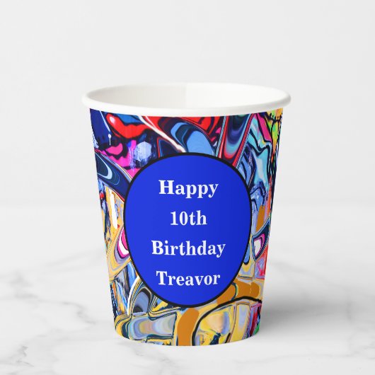 通りスタイルグラフィティプリント 紙コップ (左)