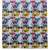 通りスタイルパンダエネルギー シャワーカーテン (正面)