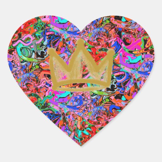 通りスタイル落書き ハートシール (正面)