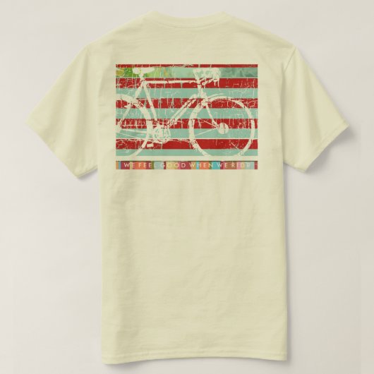 通りスタイル都市ファッショングラフィック自転車 Tシャツ (デザイン裏面)