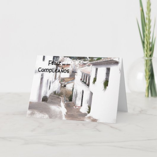 通りスペインの誕生日カード カード (正面)