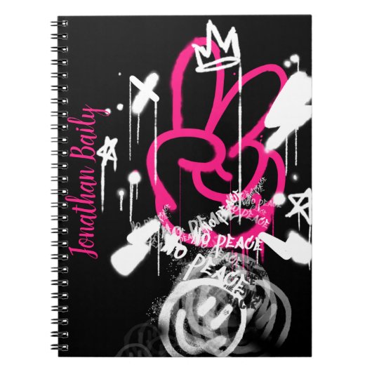 通りス絵を描プレイグラフィティノピース ノートブック (正面)