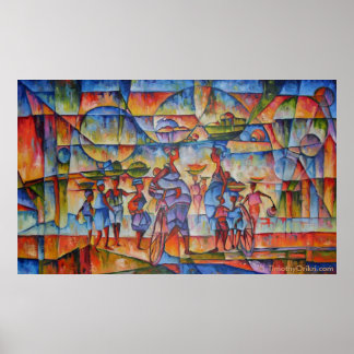 通りダイアログII - Canvas Print ポスター