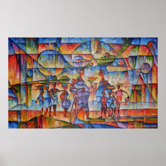 通りダイアログII - Canvas Print ポスター (正面)