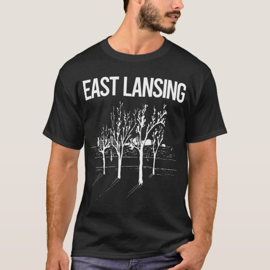 通りツリーズイーストランシング Tシャツ (正面)