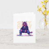 通りニャー！シール カード (黄色い花)