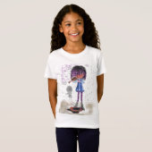 通りバイオリニスト女子Tシャツ Tシャツ (正面フル)