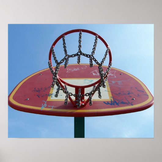 通りバスケットプリント ポスター (正面)