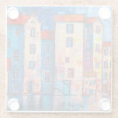 通りパノラカラフルノラマインプレシショニストアート ガラスコースター (裏面)