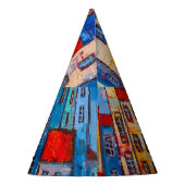 通りパノラカラフルノラマインプレシショニストアート パーティーハット (裏面)