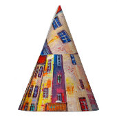 通りパノラカラフルノラマインプレシショニストアート パーティーハット (左)