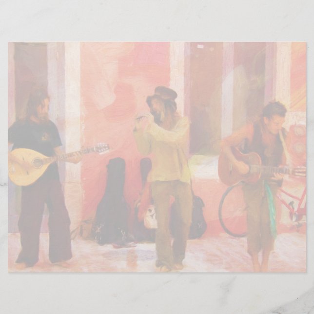 通りパフォーマー遊の楽器の統合 (正面)