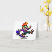 通りパンク，スケートボードのノートカードに カード (黄色い花)