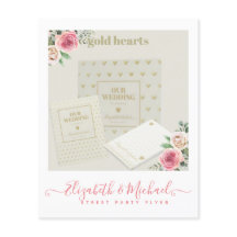 通りパーティースタイル結婚のデザイン自身のチラシのピンク