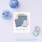 通りパーティースタイル結婚ズデザイン独自ダスティブルー チラシ (シングル)