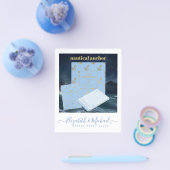 通りパーティースタイル結婚ズデザイン独自フライヤーブルー チラシ (シングル)