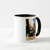 通りビュー、カップル&タワークロックレール マグカップ (正面右)