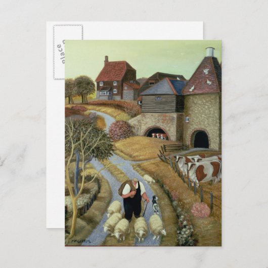 通りフランスのファーム ポストカード (正面/裏面)