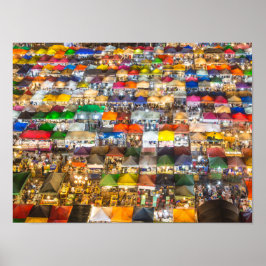 通りフードマーケットロッドフェイバンコクタイ ポスター