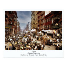 通りベンダーMulberry St. New York City 1900