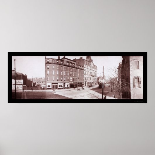 通りホテルボストン，馬写真1903 ポスター (正面)