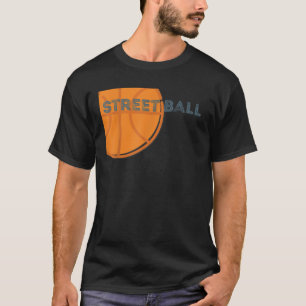 通りボールオレンジバスケットボールスポーティクールアスレチック Tシャツ