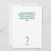 通りミュージシャンホリデーグリーティングカード シーズンカード (裏面)