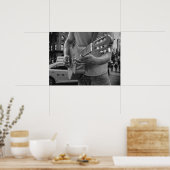 通りミュージシャンヴィンテージ都市ポスター ポスター (キッチン)