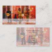 通りミュージシャン遊ズのギター・マンドリンとフルート 名刺 (正面/裏面)