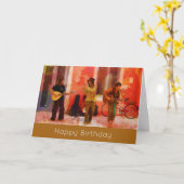 通りミュージシャン遊ズのハッピーバースデー カード (黄色い花)