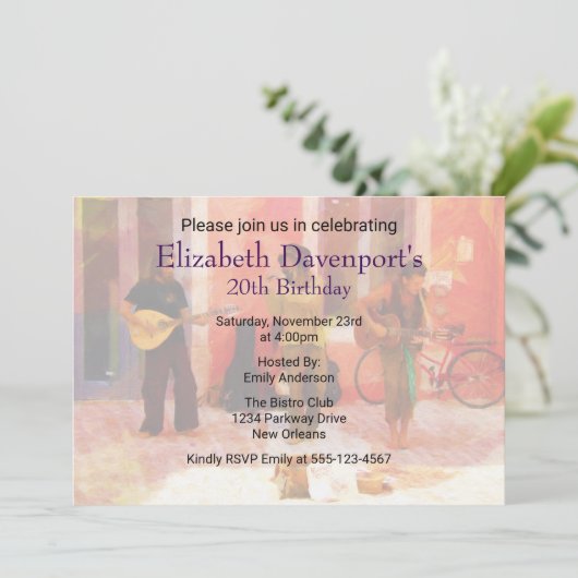 通りミュージシャン遊ズの誕生日招待状 招待状 (スタンド正面)