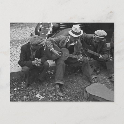 通りミュージシャン、テネシー州，メイナルドビル， 1935 ポストカード (正面)