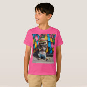 通りミュージシャン、メルカートとハーモニカ Tシャツ (正面フル)