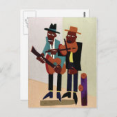 通りミュージシャン~ヴィンテージアメリカン・アート ポストカード (正面/裏面)