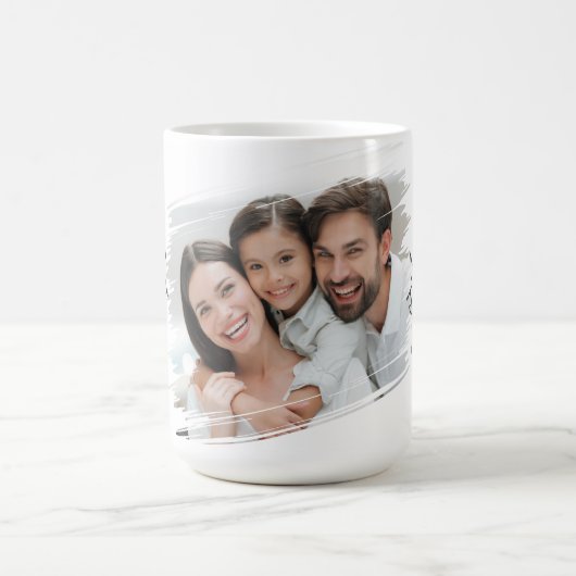通りモダンアートあなたの写真を追加する愛おばあちゃん コーヒーマグカップ (中央)