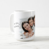 通りモダンアートあなたの写真を追加する愛おばあちゃん コーヒーマグカップ (正面左)