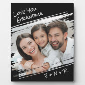 通りモダンアートあなたの写真を追加する愛おばあちゃん フォトプラーク (正面)