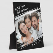 通りモダンアートあなたの写真を追加する愛おばあちゃん フォトプラーク (側面)