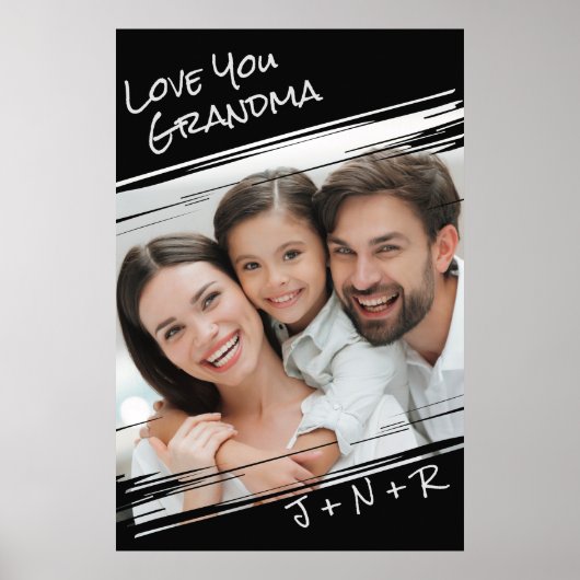 通りモダンアートあなたの写真を追加する愛おばあちゃん ポスター (正面)