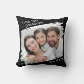 通りモダンアートあなたの写真を追加Love You Grandpa クッション (正面)