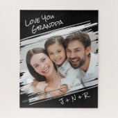 通りモダンアートあなたの写真を追加Love You Grandpa ジグソーパズル (縦)